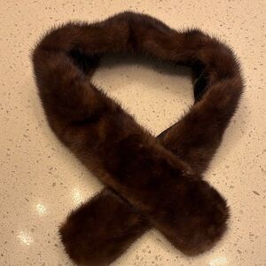 Brown Fur Scarf Wrap/stole - Women Accessories